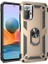 Xiaomi Redmi Note 10 Pro Kılıf Vega Tank Standlı Yüzüklü Mıknatıslı Gold 1