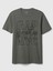 Erkek Gri Gap Grafikli T-Shirt 3