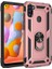 Samsung Galaxy M11 Kılıf Tank Koruma Vega Standlı Yüzüklü Mıknatıslı Bronz 1