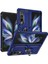 Samsung Galaxy Z Fold 4 Kılıf Sert Silikon Tank Standlı Yüzüklü Mıknatıslı Lacivert 1