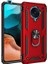 Xiaomi Poco F2 Pro Kılıf Tank Koruma Standlı Yüzüklü Mıknatıslı Kırmızı 1