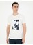 Erkek Ekru Slim Fit Tişört 50280942-VR019 3