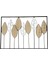Dekoratif Şık Yaprak Desenli Metal Gold Tablo 100 cm 1