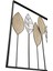 Dekoratif Şık Yaprak Desenli Metal Gold Tablo 100 cm 2