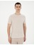 Erkek Bej Slim Fit Basic Tişört 50288156-VR011 3