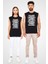 Sevimli Köpekler Siyah Unisex Kolsuz Kesik Kol T-Shirt 2