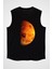 Mars Siyah Unisex Kolsuz Kesik Kol T-Shirt 1