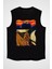 Kurabiye Canavarı Siyah Unisex Kolsuz Kesik Kol T-Shirt 1