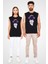 Sıkılmış Astronot Siyah Unisex Kolsuz Kesik Kol T-Shirt 2