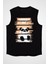 Panda Büyük Hayaller Siyah Unisex Kolsuz Kesik Kol T-Shirt 1