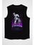 Astronot Kaykaycı Siyah Unisex Kolsuz Kesik Kol T-Shirt 1