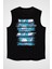 Mavi Deniz Anası Siyah Unisex Kolsuz Kesik Kol T-Shirt 1