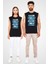Mavi Deniz Anası Siyah Unisex Kolsuz Kesik Kol T-Shirt 2