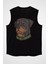 Asil Köpek Rottweiler Siyah Unisex Kolsuz Kesik Kol T-Shirt 1