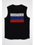 Rusya Siyah Unisex Kolsuz Tişört Kesik Kol T-Shirt 2