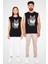 Sevimli Sibirya Kurdu Husky Haski Siyah Unisex Kolsuz Kesik Kol T-Shirt 2