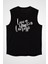 Lakros Siyah Unisex Kolsuz Tişört Kesik Kol T-Shirt 2