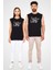 Lakros Siyah Unisex Kolsuz Tişört Kesik Kol T-Shirt 1