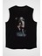 Kick Boks Siyah Unisex Kolsuz Kesik Kol T-Shirt 1