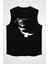 Uçaktan Atlayan Kuşlar Siyah Unisex Kolsuz Tişört Kesik Kol T-Shirt 2