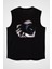 Fotoğrafçı Siyah Unisex Kolsuz Kesik Kol T-Shirt 1