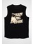 Çılgın Dostum Pug Siyah Unisex Kolsuz Kesik Kol T-Shirt 1