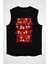 Atlı Karınca Geyik Siyah Unisex Kolsuz Tişört Kesik Kol T-Shirt 2