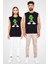 Dabbing Alien Siyah Unisex Kolsuz Kesik Kol T-Shirt 2