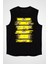 Gitar Çalan Ayı Siyah Unisex Kolsuz Kesik Kol T-Shirt 1