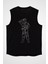 Asker Siyah Unisex Kolsuz Tişört Kesik Kol T-Shirt 2