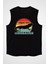 Iguana Siyah Unisex Kolsuz Tişört Kesik Kol T-Shirt 2