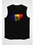 Moldova Siyah Unisex Kolsuz Kesik Kol T-Shirt 1