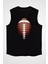 Amerikan Futbolu - American Football Siyah Unisex Kolsuz Tişört Kesik Kol T-Shirt 2