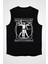 Gitarist Siyah Unisex Kolsuz Kesik Kol T-Shirt 1