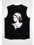 Fashion Girl Siyah Unisex Kolsuz Kesik Kol T-Shirt 1