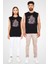 Klasik Fashion Girl Siyah Unisex Kolsuz Tişört Kesik Kol T-Shirt 1