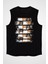 Ayılar Alemi Siyah Unisex Kolsuz Kesik Kol T-Shirt 1