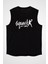 Squash Siyah Unisex Kolsuz Kesik Kol T-Shirt 1