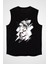 Fashion Girl Siyah Unisex Kolsuz Tişört Kesik Kol T-Shirt 2