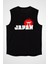 Japonya Siyah Unisex Kolsuz Tişört Kesik Kol T-Shirt 2