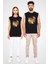 Gözlüklü Aslan Siyah Unisex Kolsuz Tişört Kesik Kol T-Shirt 1