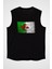 Cezayir Siyah Unisex Kolsuz Tişört Kesik Kol T-Shirt 2