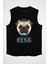 Hipster Pug Siyah Unisex Kolsuz Tişört Kesik Kol T-Shirt 1