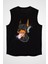 Siyah Doberman Siyah Unisex Kolsuz Tişört Kesik Kol T-Shirt 2