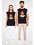 Prenses Beagle Siyah Unisex Kolsuz Kesik Kol T-Shirt 2