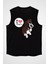 Boxer Seviyorum Siyah Unisex Kolsuz Kesik Kol T-Shirt 1