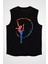 Jimnastikçi Siyah Unisex Kolsuz Tişört Kesik Kol T-Shirt 1
