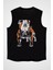 Ingiliz Buldoğu Siyah Unisex Kolsuz Tişört Kesik Kol T-Shirt 1