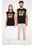 Renkli Bull Teriyer Siyah Unisex Kolsuz Tişört Kesik Kol T-Shirt 2