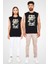 Yaban Mersini Siyah Unisex Kolsuz Tişört Kesik Kol T-Shirt 2